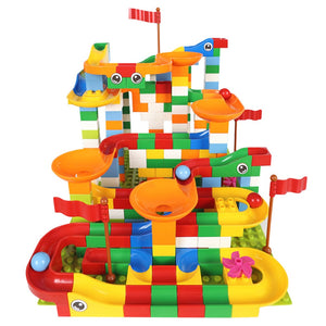 222/296pcs Marble Race Run Maze Balls Track Building Blocks - toyestore