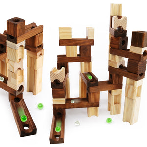Brand Children Wooden Marble Runs Block Toy - toyestore